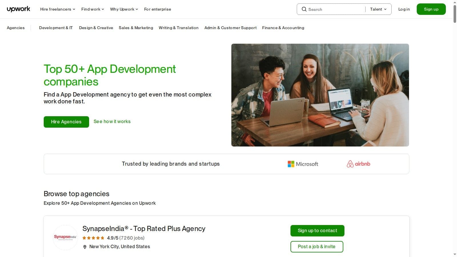 Upwork - App Development Companies (Agencies)