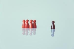 Red pawns and black pawns